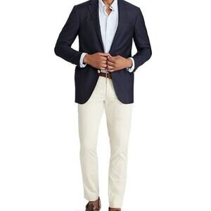 nwot Michael Kors Cream Linen Pant Mens 38 Classic Fit Pocket Chino Flat Front